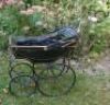Gamage&rsquo;s child&rsquo;s push along wooden painted toy horse and dolls pram, circa 1900, - 4
