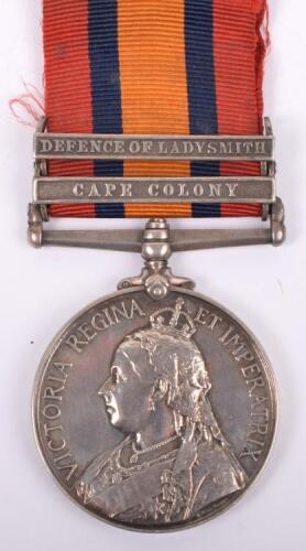 Scarce Queens South Africa Medal Defence of Ladysmith 1st Balloon Section Royal Engineers