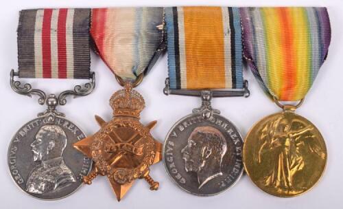 Great War Military Medal Group of Four 7th Battalion Queens West Surrey Regiment