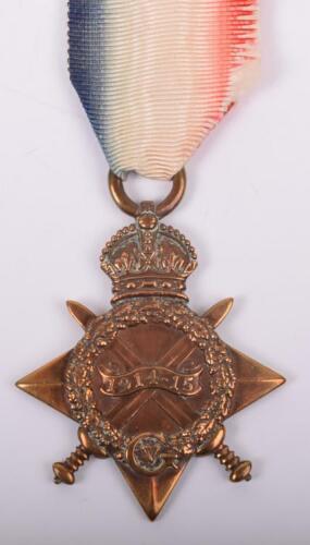1914-15 Star Medal 5th (London Rifle Brigade) Battalion The London Regiment Died of Wounds Whilst a Prisoner of War 1916
