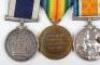 WW1 Royal Navy Long Service Good Conduct Medal Group of Four HMS Hecla - 8