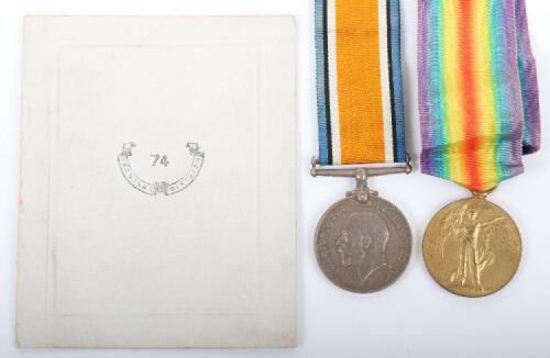 Great War Medal Pair Fife & Forfar Yeomanry, Later Royal Highlanders Black Watch
