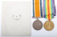 Great War Medal Pair Fife & Forfar Yeomanry, Later Royal Highlanders Black Watch