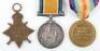 Great War Medal Pair Lincolnshire Regiment - 3