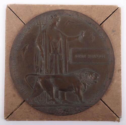 Great War Bronze Memorial Plaque