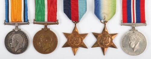 WW1 & WW2 Merchant Navy Campaign Medal Group of Five