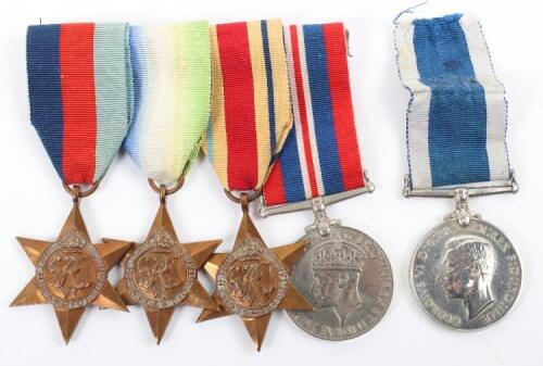 WW2 Royal Navy Long Service Good Conduct Medal Group of Four HMS Pretoria Castle