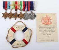 WW2 Campaign and Royal Naval Long Service Good Conduct Medal Group of Six Sailmaker HMS Dido