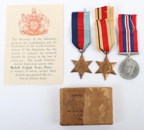 WW2 Royal Navy Evacuation from Greece HMS Diamond Casualty Medal Group