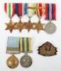 Korean War Medal Pair Royal Navy HMS Mounts Bay