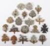 20x British Infantry Regiments of the Line Cap Badges