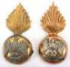 2x Royal Irish Fusiliers Officers Fur Cap Grenades