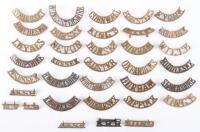 Selection of Brass Regimental Shoulder Titles