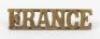 WW2 Free French Brass Nationality Shoulder Title