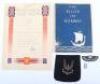 WW2 British Insignia and Document Grouping of 5498696 Warrant Officer J M White Army Air Corps / 2nd Special Air Service (S.A.S)