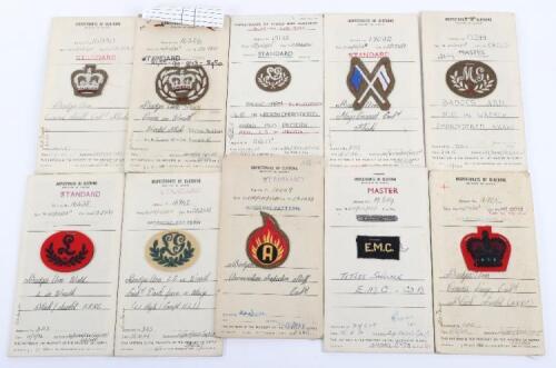 Selection of British Cloth Sealed Pattern Trade, Proficiency and Rank Badges