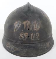 Great War Souvenired Adrian Pattern Helmet of the American Field Service