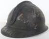 Great War Souvenired Adrian Pattern Helmet of the American Field Service - 9