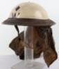 WW2 British Senior Wardens Steel Helmet with Half Gas Cape - 5