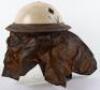 WW2 British Senior Wardens Steel Helmet with Half Gas Cape - 6