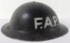 WW2 British Home Front First Aid Party Steel Helmet - 3