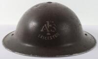 WW2 Auxiliary Fire Service Leicester Steel Helmet