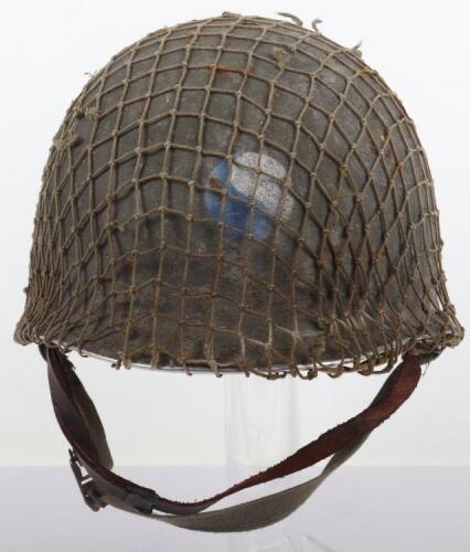 WW2 American Fixed Bale M1 Steel Combat Helmet