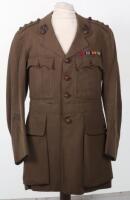 WW1 British 1917 Shoulder Rank Tunic to Distinguished Service Order & Military Medal Winner