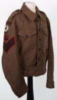 WW2 Kings Royal Rifle Corps 23rd Armoured Brigade Colour Sergeants Battle Dress Blouse