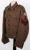WW2 Kings Royal Rifle Corps 23rd Armoured Brigade Colour Sergeants Battle Dress Blouse - 2