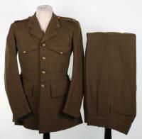 WW2 British Officers Service Dress Uniform of Lieutenant Dennis Bernard Lovelock “B” Squadron Fife & Forfar Yeomanry Royal Armoured Corps, Killed in Action in Normandy 8th August 1944