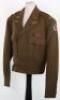 WW2 British Made American Ike Jacket Uniform Set of Major D Van Dusen 406th Field Artillery Group Awarded the Bronze Star for Service in North West Europe - 7