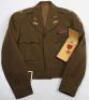 WW2 British Made American Ike Jacket Uniform Set of Major D Van Dusen 406th Field Artillery Group Awarded the Bronze Star for Service in North West Europe - 14