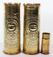 Pair of WW1 Trench Art Vases