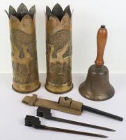 Pair of WW1 Trench Art Vases