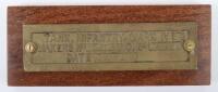 Rectangular Cast Brass Makers Plate from Mark IVA Infantry Tank (Churchill)