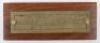 Rectangular Cast Brass Makers Plate from Mark IVA Infantry Tank (Churchill)