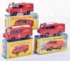Three 57c Boxed Matchbox Landrover Fire Trucks