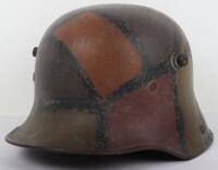 Imperial German M-17 Camouflaged Steel Combat Helmet