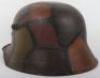 Imperial German M-17 Camouflaged Steel Combat Helmet - 4