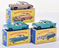 Three Boxed Matchbox Regular Wheels Cars