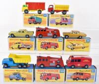 Eight Matchbox Superfast Boxed Models