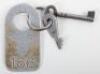 Key and Fob from the Toilet in the Reich Chancellery Liberated in 1945