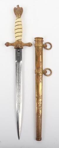 WW2 German Kriegsmarine Officers Dress Dagger by Carl Eickhorn Solingen