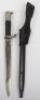 Third Reich Parade Bayonet with Regimental Double Sided Etched Blade by F W Holler Solingen - 2