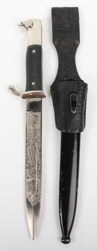 WW2 German Army &ldquo;In Memory of my Service&rdquo; Commemorative Dress Bayonet by Carl Eickhorn Solingen