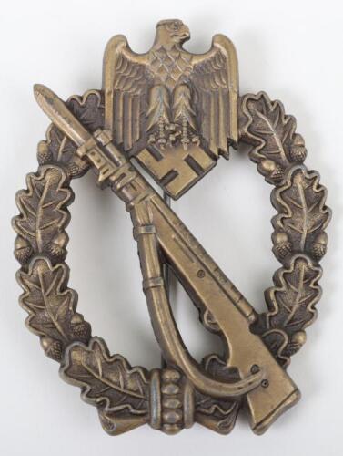 WW2 German Army / Waffen-SS Infantry Assault Badge in Bronze by Adolf Scholze