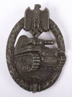 WW2 German Army / Waffen-SS Panzer Assault Combat Badge in Bronze by C E Juncker, Berlin