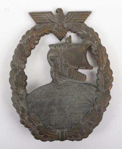 Kriegsmarine Auxiliary Cruiser War Badge by Friedrich Orth Wien