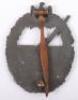 Kriegsmarine Coastal Artillery War Badge by C E Juncker, Berlin - 4